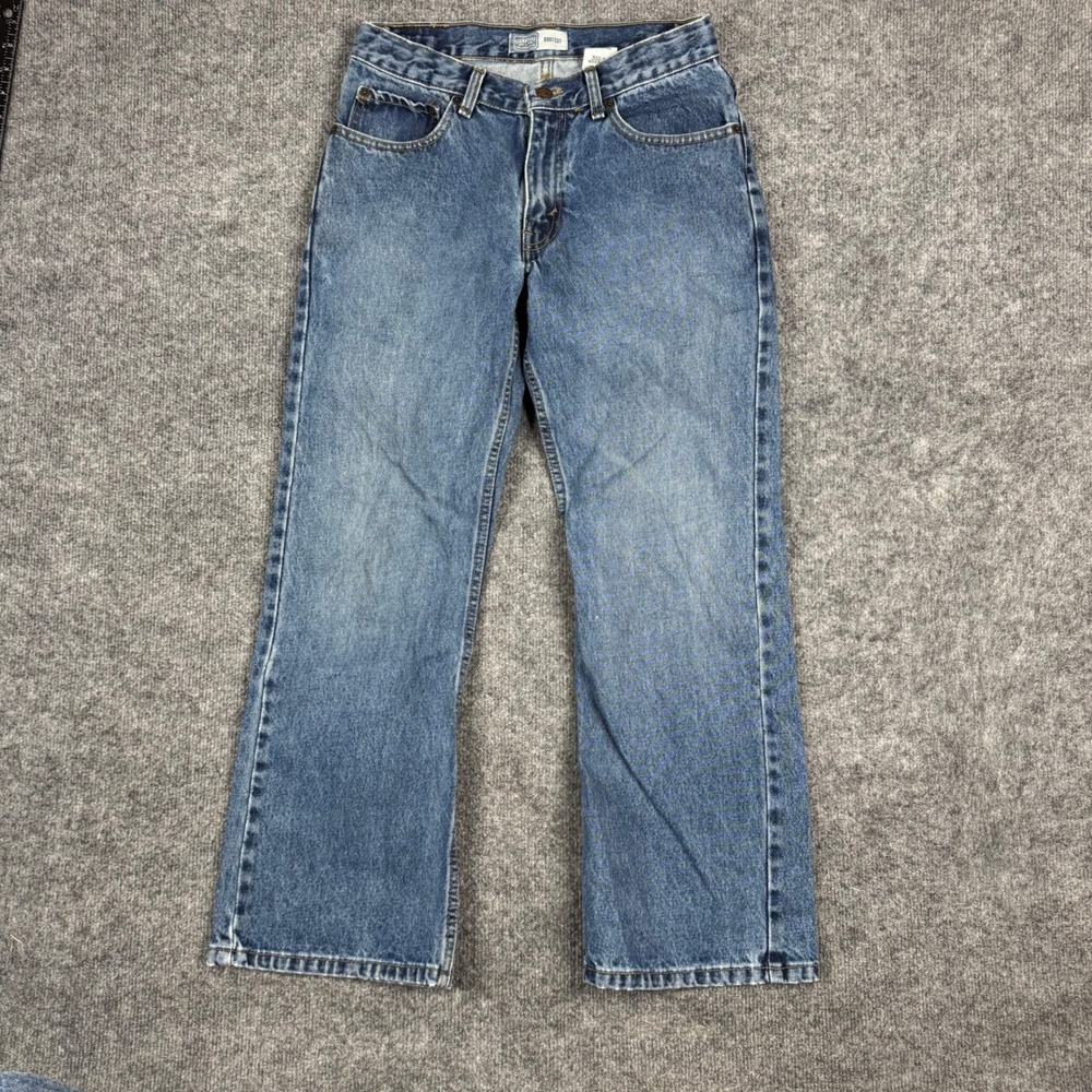 Signature Levi Strauss Jeans Boys Size 16 Blue Bootcut Cotton Adjustable Waist